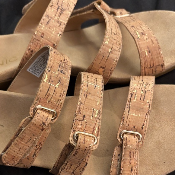 Vionic Women's Cork Strap Wedge Sandals - Picture 3 of 5